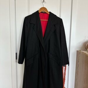 Wool long tailored coat